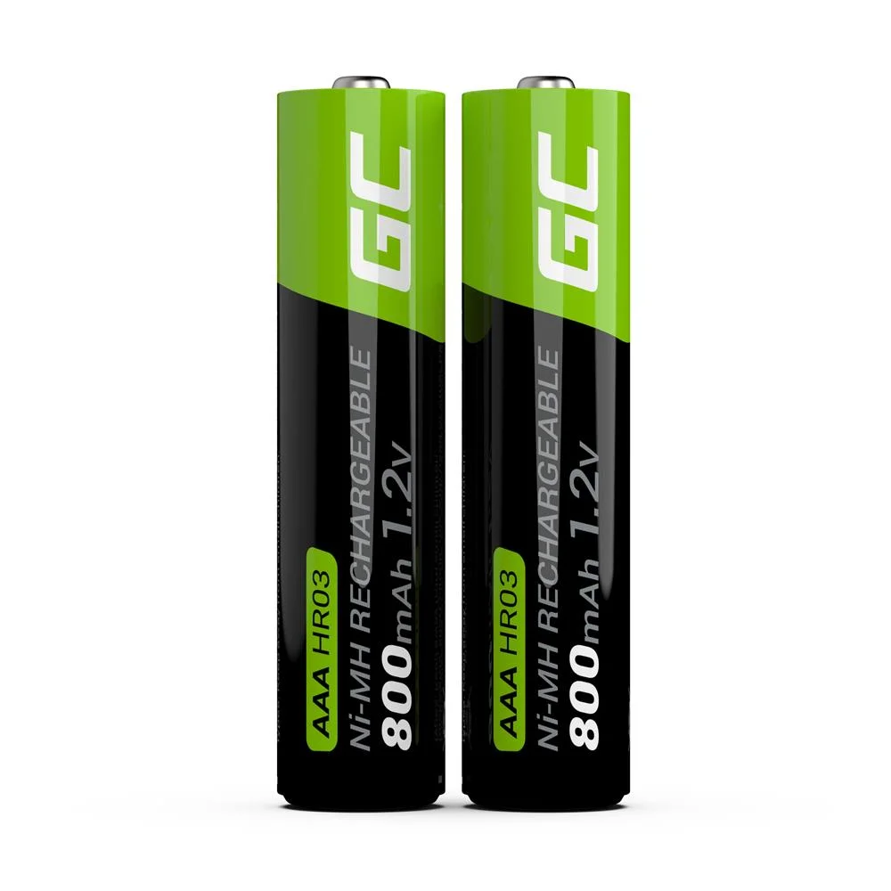Green Cell Rechargeable Batteries 2x AAA Hr03 800mah