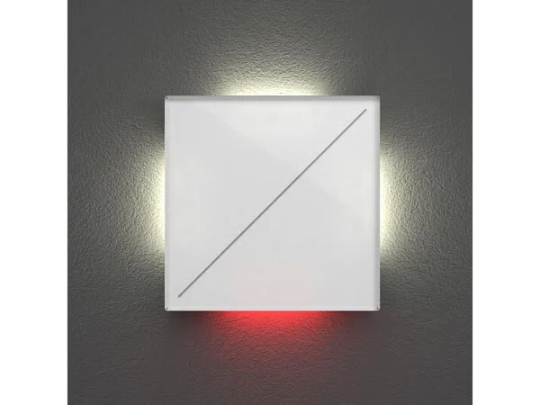 Edge Lit Modulo de Controlo 2 Botões - Branco