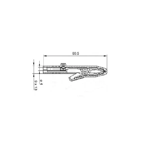 Insulated Crocodile Clips 4mm 25a / Black (Ak 25)