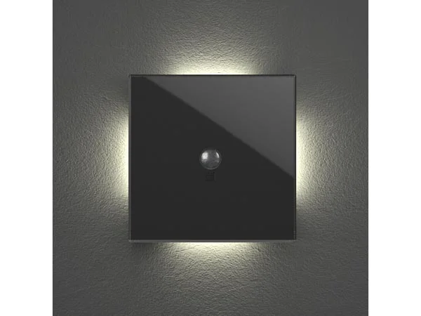 Edge Lit Control Module With Motion And Twilight Sensor, Black Frosted