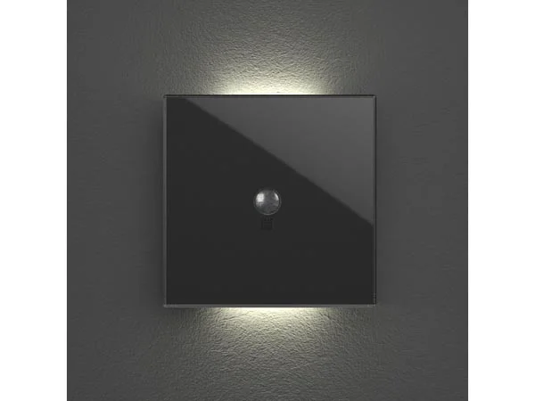 Edge Lit Control Module With Motion And Twilight Sensor, Black Frosted