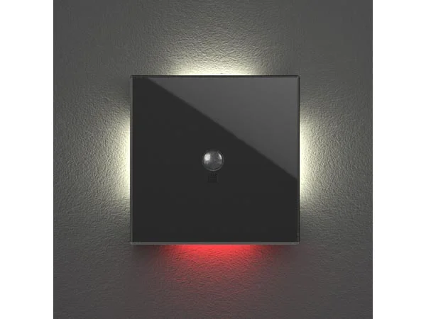 Edge Lit Control Module With Motion And Twilight Sensor, Black Glossy