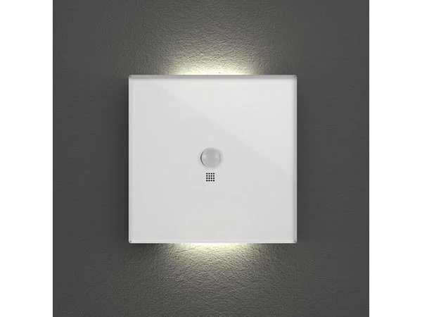 Edge Lit Control Module With Motion And Twilight Sensor, Pure White Frosted