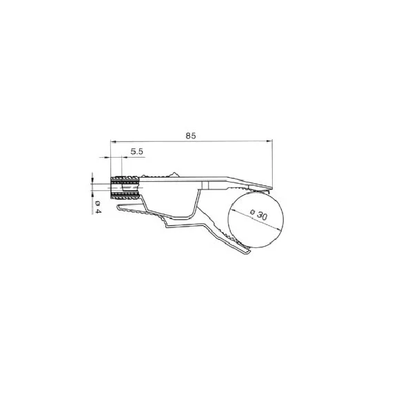 Insulated Crocodile Clips 4mm 34a, Contact Protected / Red (Ak2b 2540)