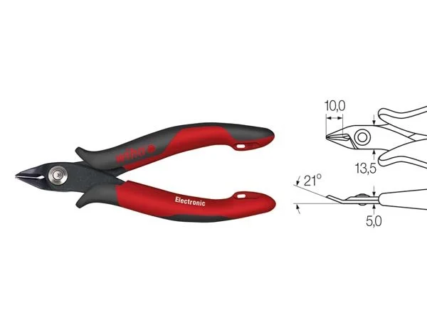Wiha Alicates de Corte Diagonal Cabeza Ancha Elec.