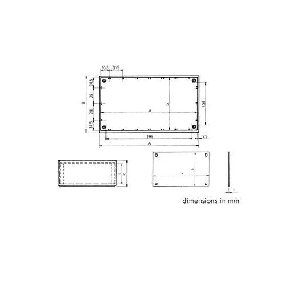 Caja de Plástico Opcional - Gasolina Azul - 215 X