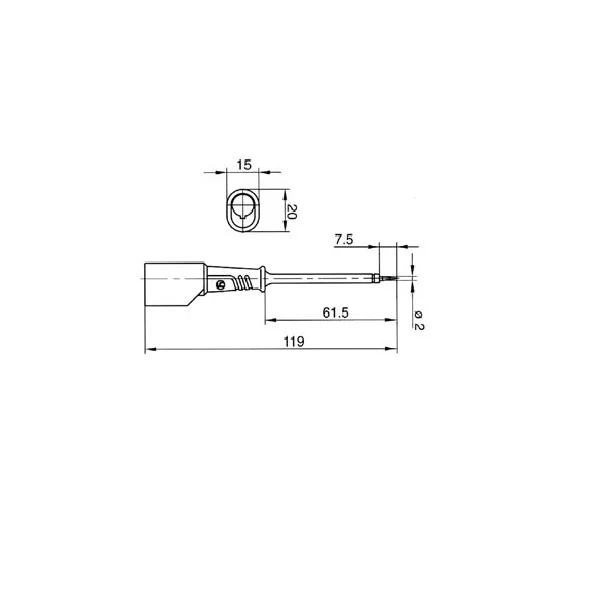 Sonda de Teste Protegida Por Contato de 4 Mm com P