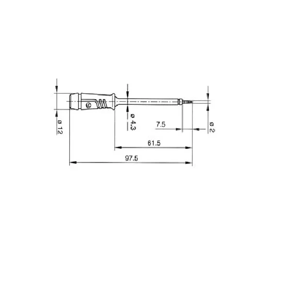 Sonda de Teste Isolada de 4mm com Ponta de Aço Ino