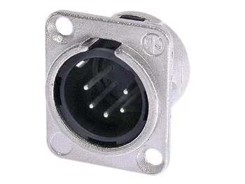 Neutrik - Xlr Mounting Connector, 5-Pin Male, Silver Plated, Nickel, D-Size