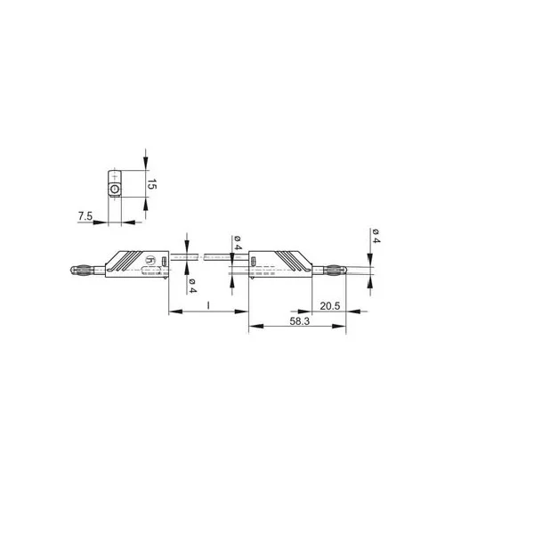 Measuring Lead 4mm 100cm / Red (Mln-Sil 10/1)
