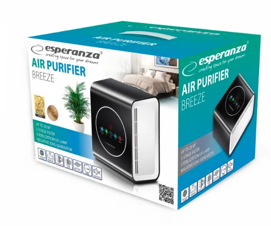 Esperanza Ehp001 Air Purifier 45 Db Black  White
