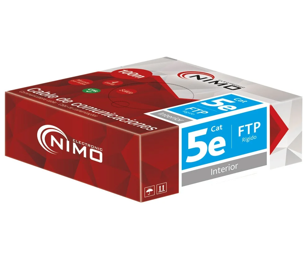 Cable para Datos Ftp Cat.5e Rígido Interior, 100m