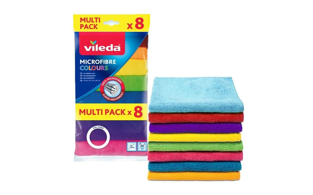 Cleaning Cloth Vileda Microfibre Colors 8 Pcs