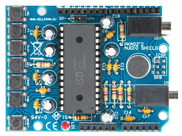 Recording Audio Shield For Arduino®