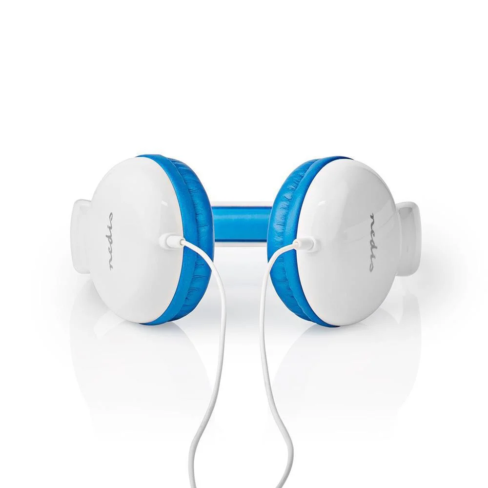 Auscultadores Headphones Hpwd4200bu C/ Fios Azul/Branco - Nedis
