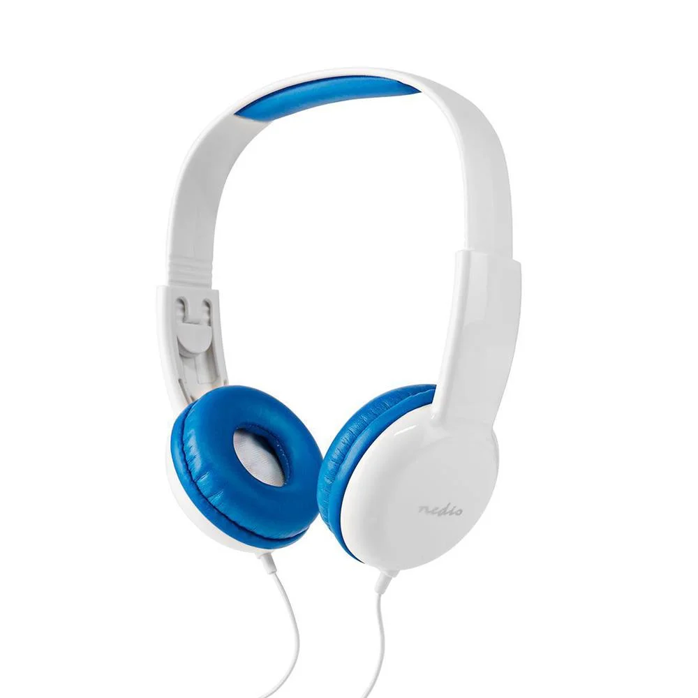 Auscultadores Headphones Hpwd4200bu C/ Fios Azul/Branco - Nedis