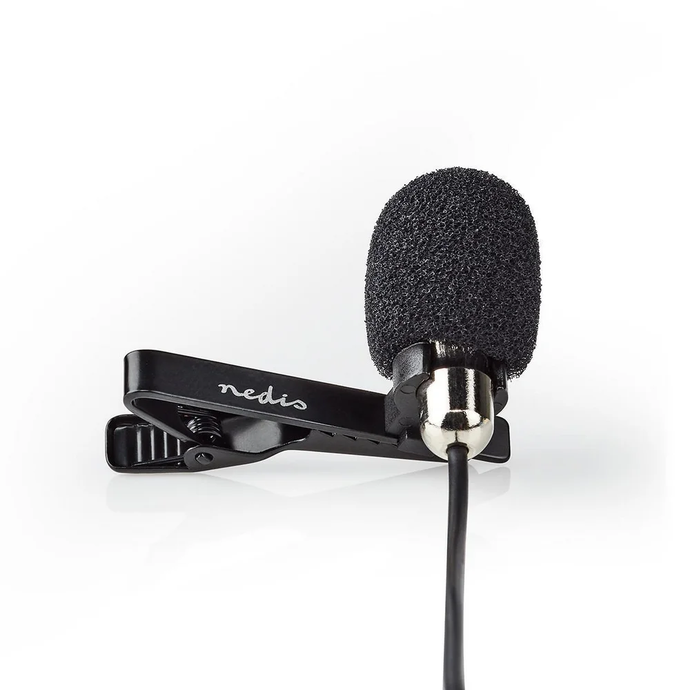 Microfone Com Fio Com Garra Lapela 3,5 Mm