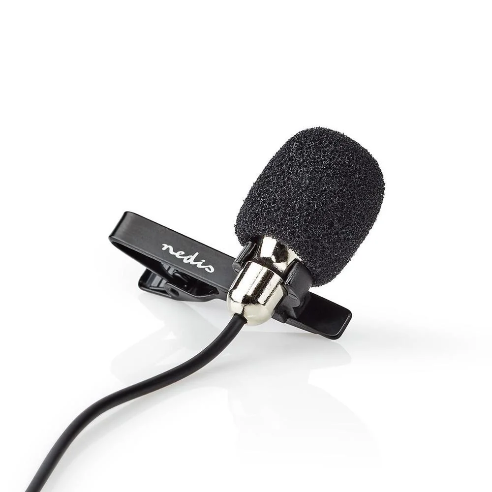 Microfone Com Fio Com Garra Lapela 3,5 Mm
