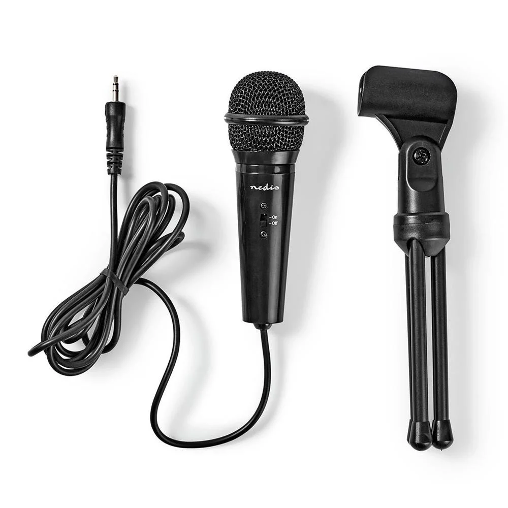 Microfone Com Fio Botão Ligar / Desligar