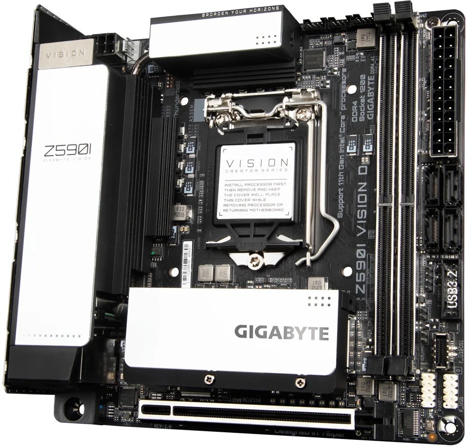 Gigabyte Z590i Vision D Motherboard Intel Z590 Ex.