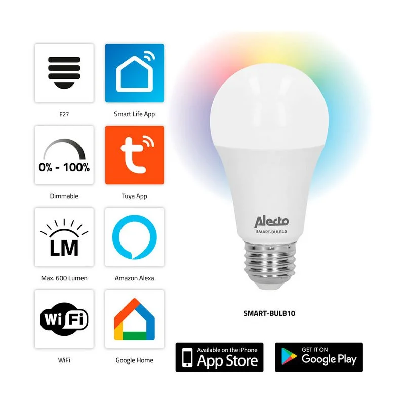 Bombilla LED Inteligente Wifi Multicolor 6w