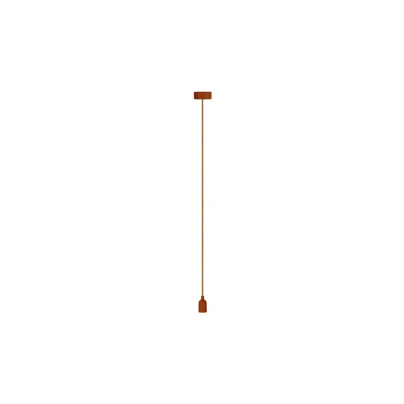 Suporte para L&acirc;mpada com Fio em Tecido - Castanho