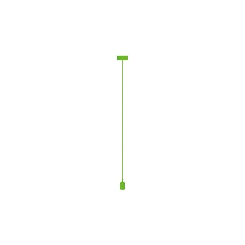 Suporte para L&acirc;mpada com Fio em Tecido - Verde
