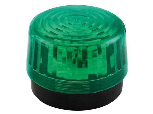 Luz LED Intermitente - Verde - 12 Vdc -  100 Mm