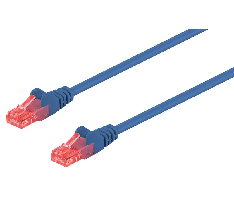 Conexi&oacute;n Utp Cat.6 Rj45 Macho - Macho, 0.25m Azul