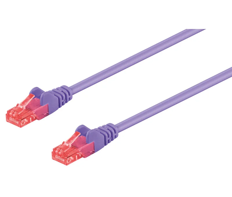 Conexi&oacute;n Utp Cat.6 Rj45 Macho - Macho, 0.25m Viol.
