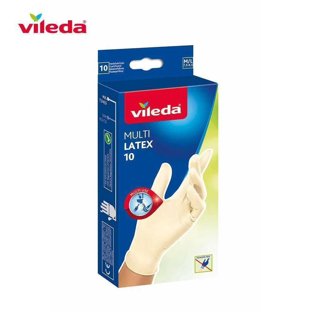 Luvas Multi Latex 10 Unid Tamanho M/L 145942 Vile.