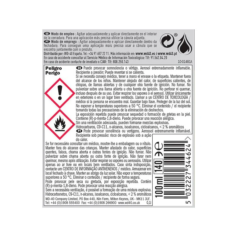 Lubrificante De Bloqueio 100ml 3 Em 1 Edm 08287
