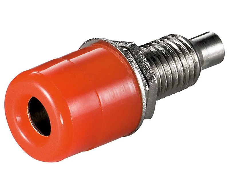 Hembrilla de Panel Aislada 4,0mm Roja