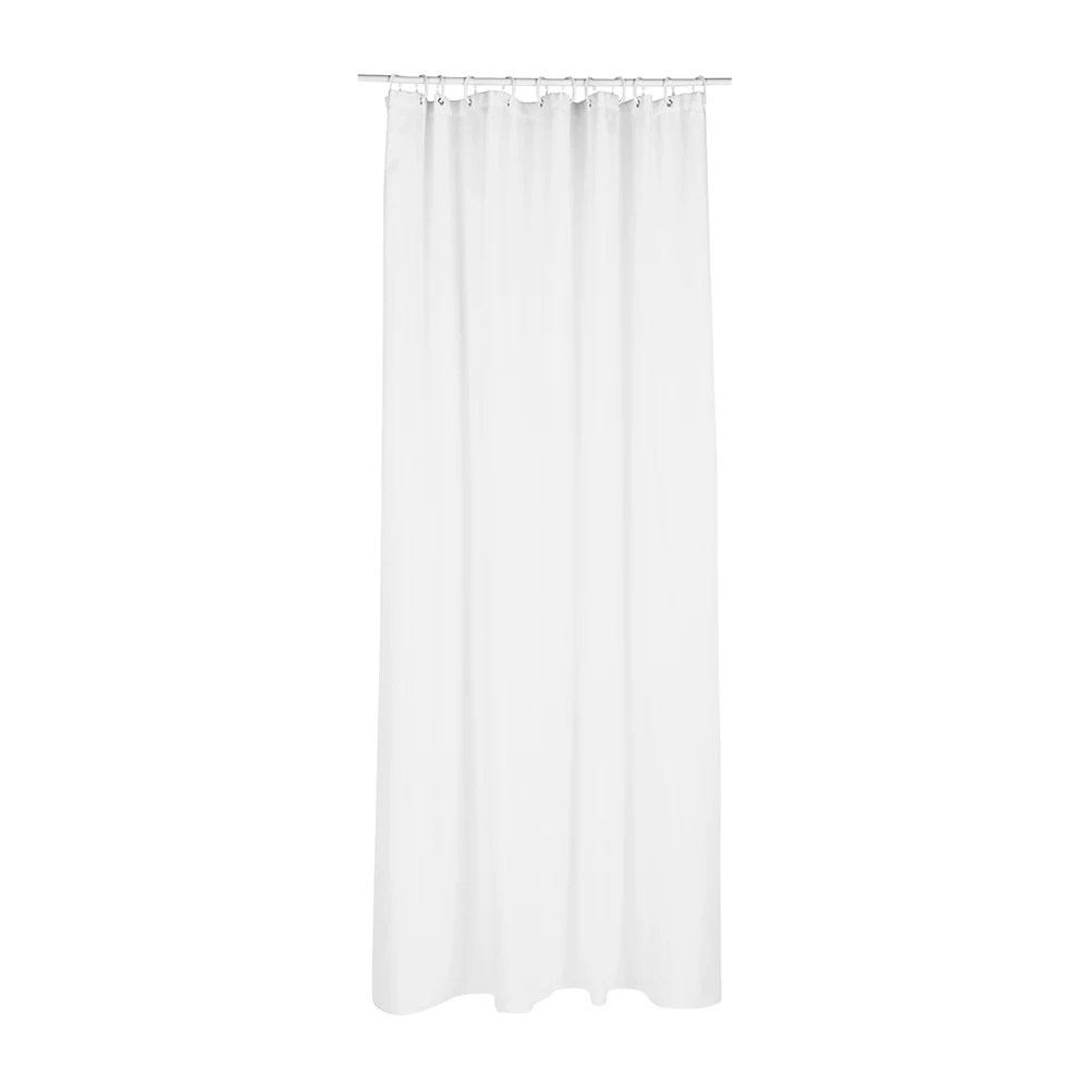 Cortina para Casa de Banho Poliéster Branca 180x2.