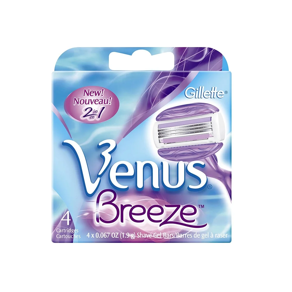 Unidades: 4<br>propiedades: 3 Cuchillas<br>modelo: Venus Breeze<br>referencia: 1065519<br>tipo: Cuch