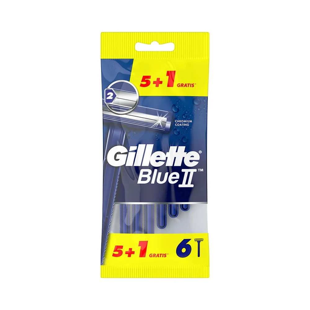 Pacote de Lâminas Fixas Gillette Blue Ii 5+1