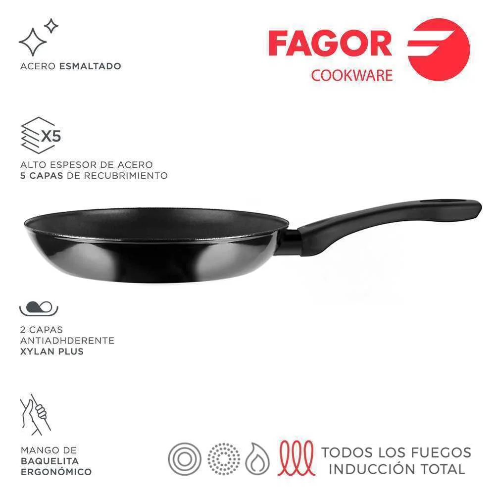 Frigideira Indutherm 26cm Preta Aço Aisi 430 Fag.