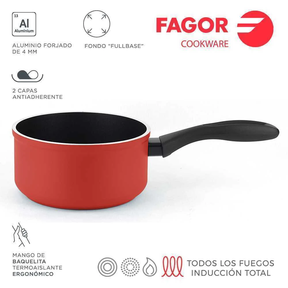 Panela Máxima Ø 16cm Vermelha Alumínio 3004 Fagor