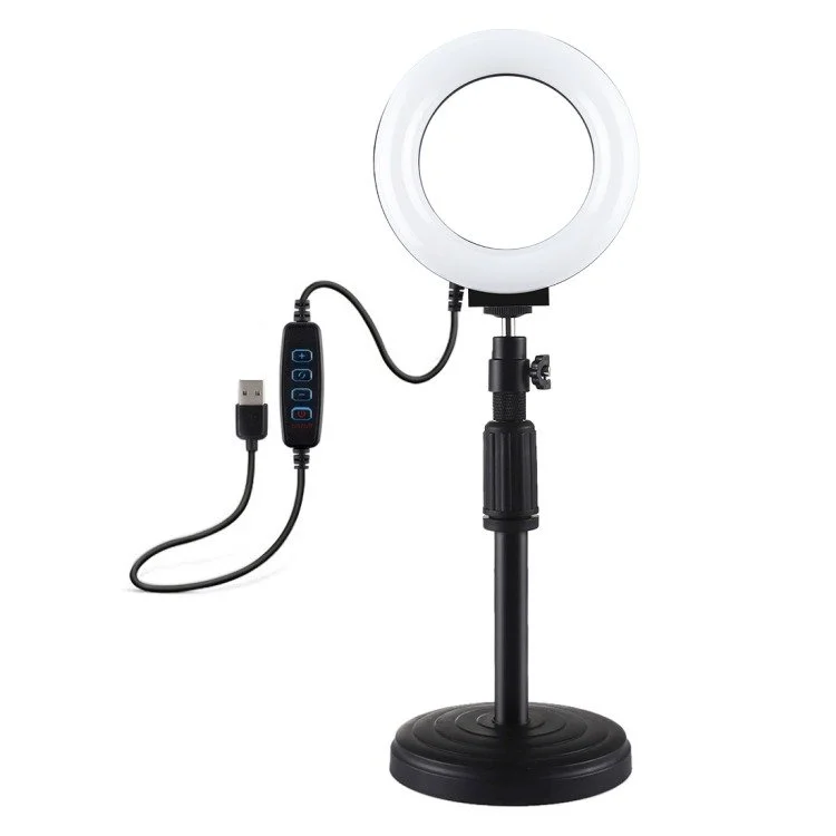 Ring Light LED 4,7" 12cm Dimável com Suporte