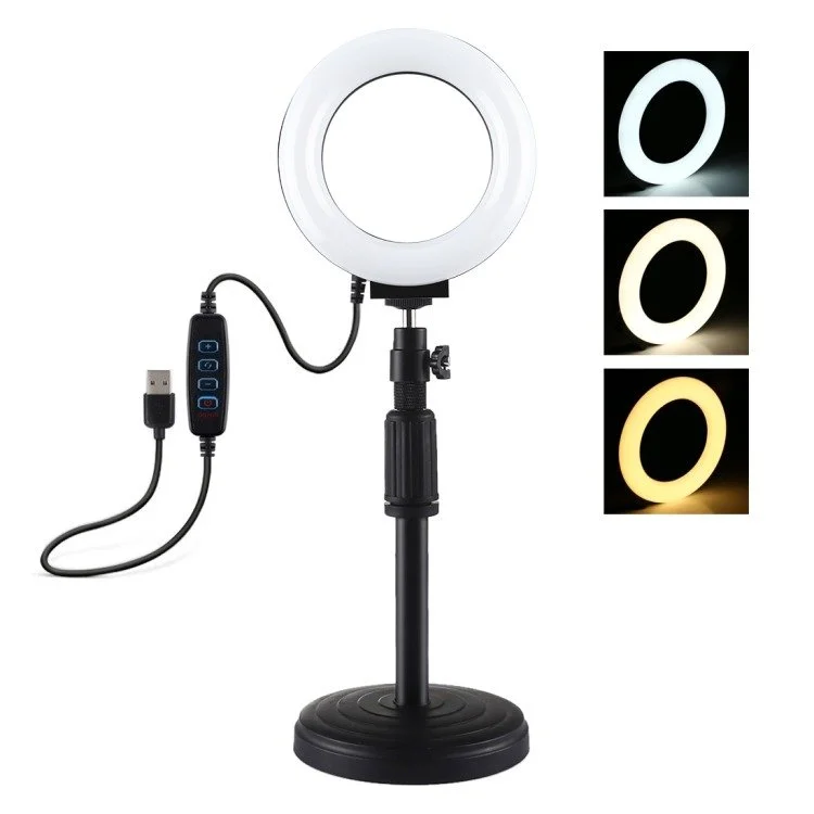 Ring Light LED 4,7" 12cm Dimável com Suporte