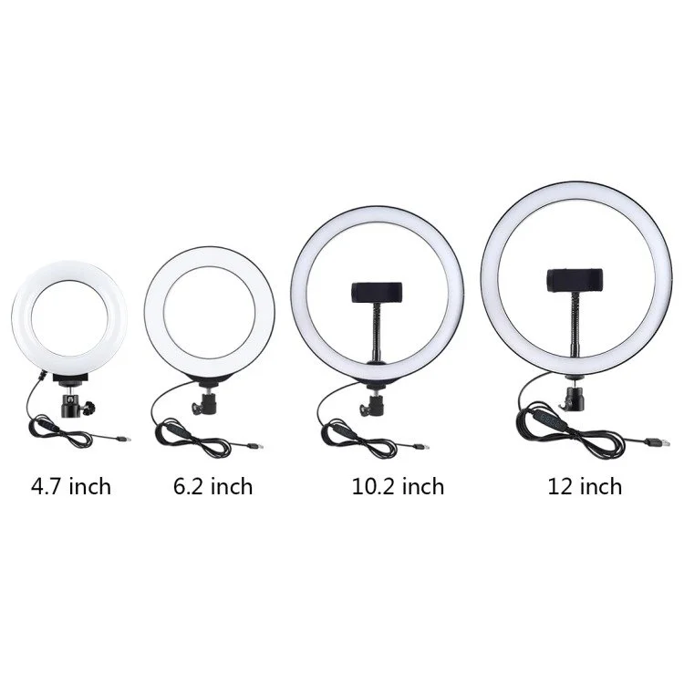 Ring Light LED 4,7" 12cm Dimável com Suporte