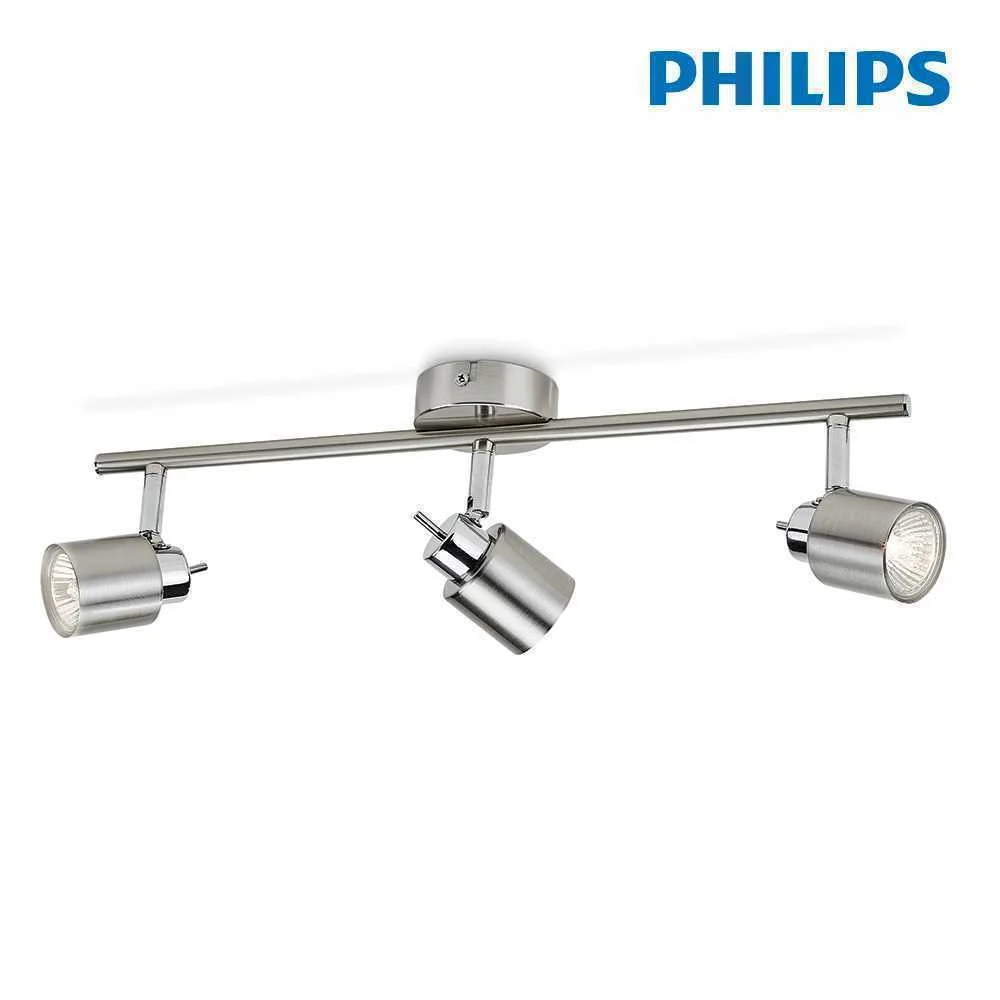 Lámpara de Techo Philips Meranti 3 Gu10 Metal Cro.