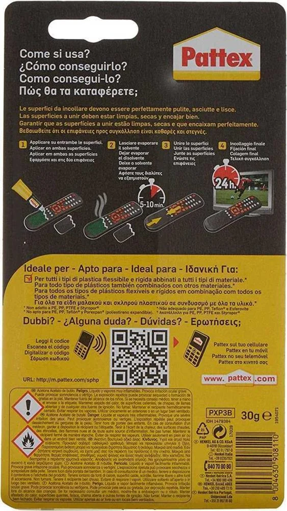 Pattex Especial Plásticos 30gr