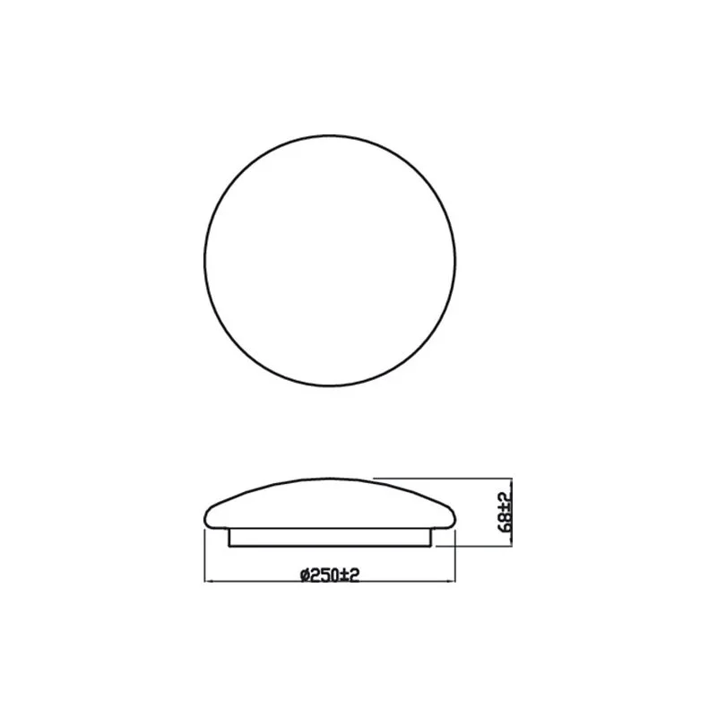 Plafon Interior LED 10w 1.100lm 4.000k Moire  25.