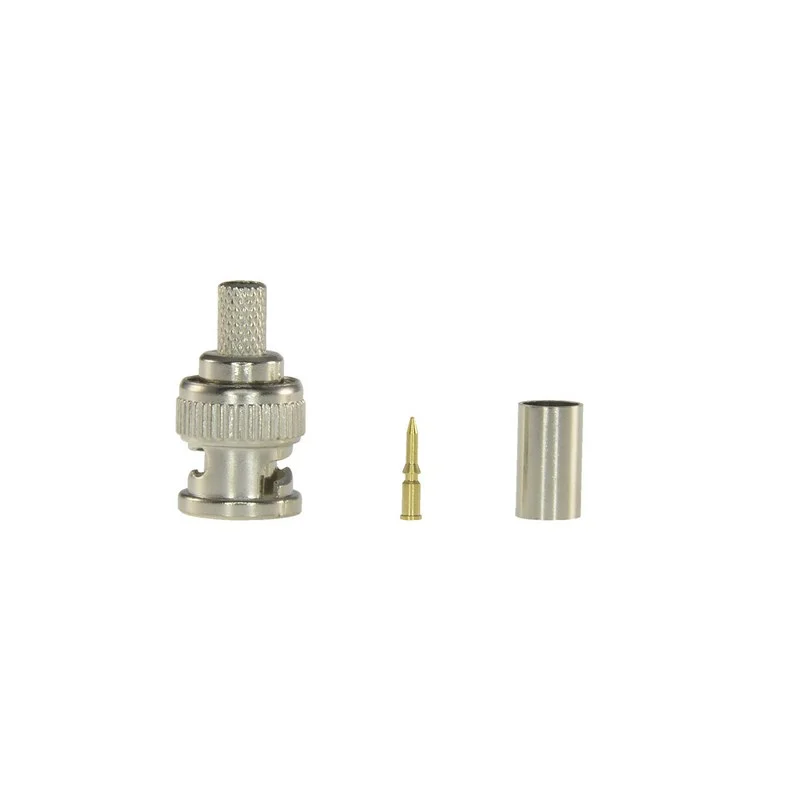 Conector - Bnc para Cravar - Compatível com Rg59 - 25 Mm (Fo) - 10 Mm (An) - 5 G
