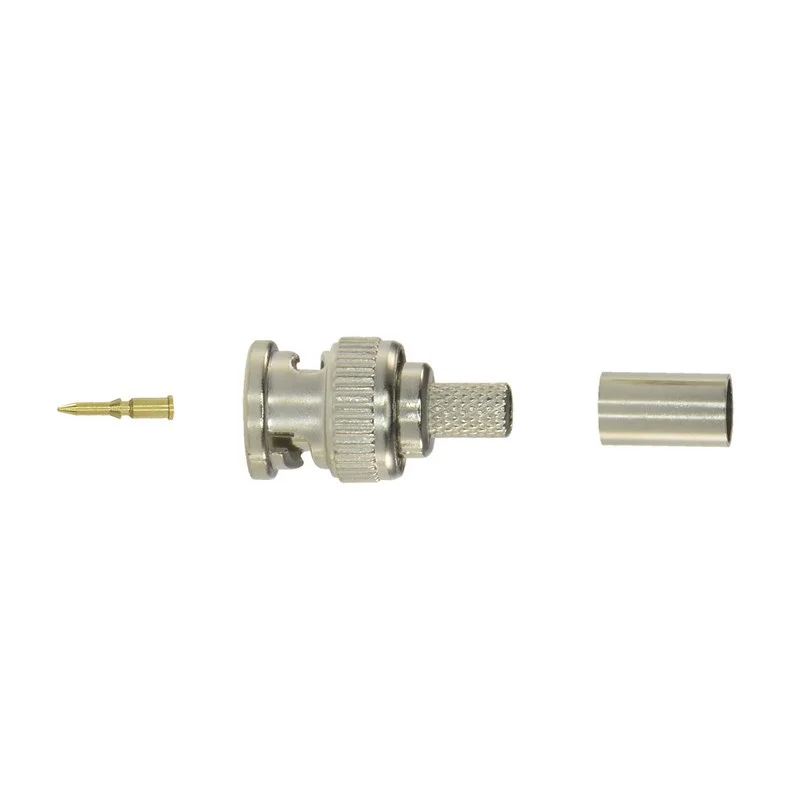 Conector - Bnc para Cravar - Compatível com Rg59 - 25 Mm (Fo) - 10 Mm (An) - 5 G
