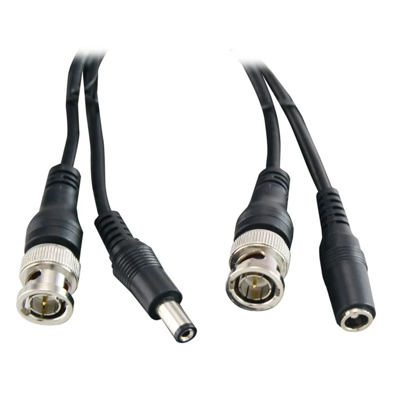 Cabo Coaxial Combinado Rg59   Dc Conector Bnc 40m