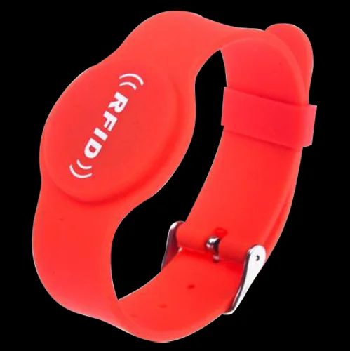 Pulseira de Proximidade - Id Por Radiofrequência - em Passivo: Cor Vermelha - Baixa Freqüência 125 K