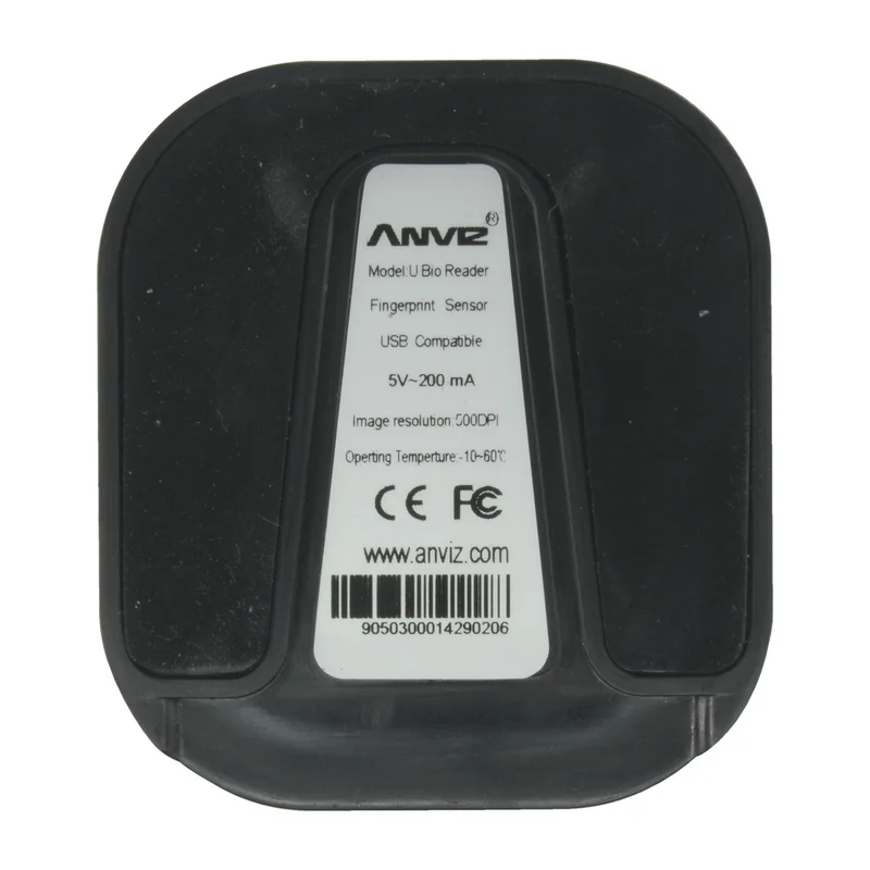 Leitor Biométrico Anviz - Impressões Digitais - Gravação Segura e Fiável - Comunicação Miniusb - Plu