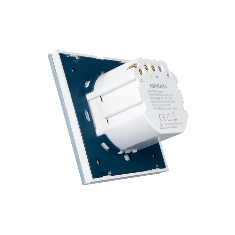 Tomada embutida inteligente - WiFi 2.4 GHz IEEE80.